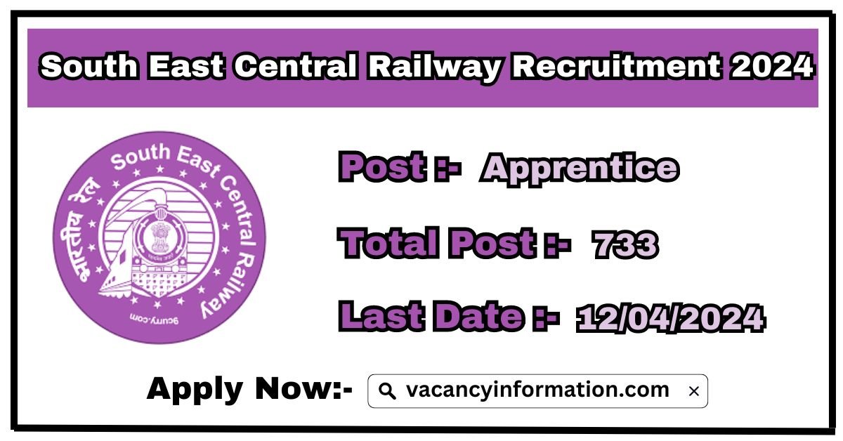 South East Central Railway Recruitment 2024