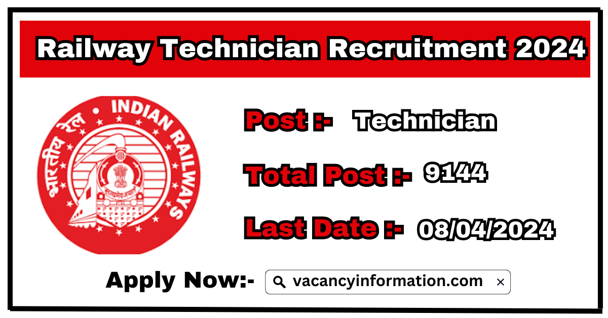 Railway Technician Recruitment 2024