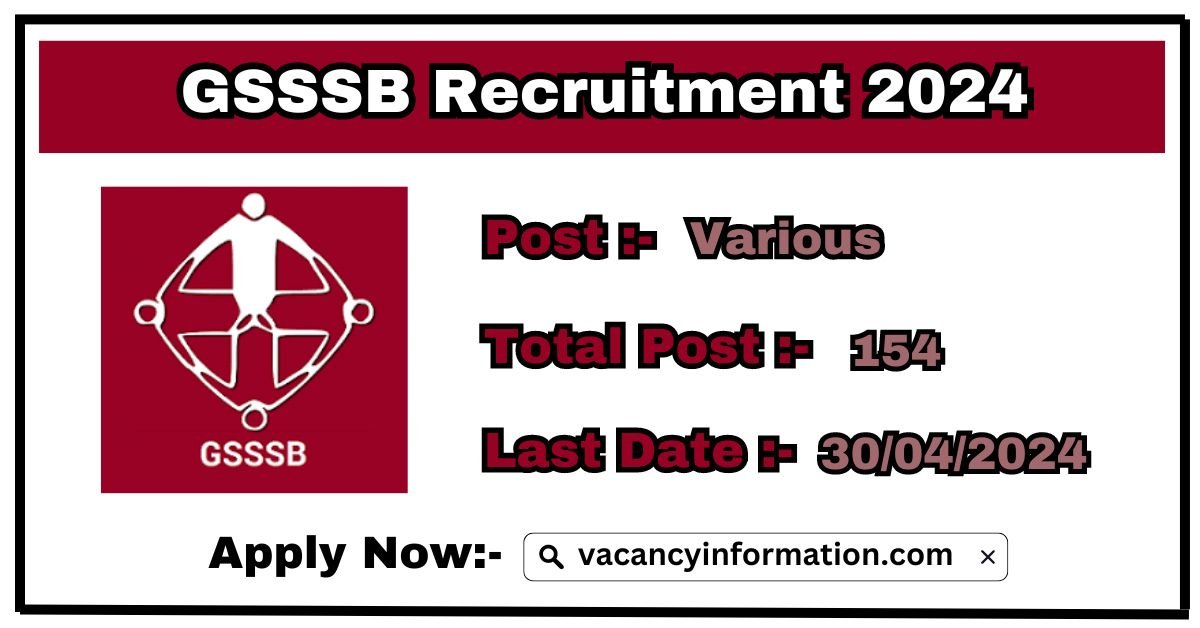 GSSSB Recruitment 2024