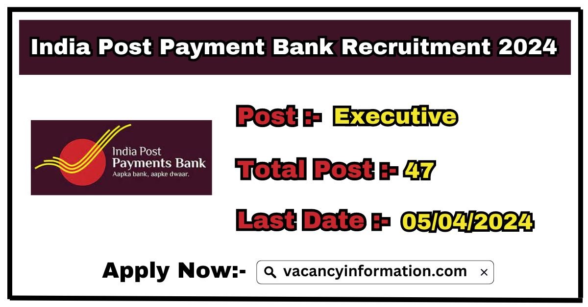 India Post Payment Bank Recruitment 2024