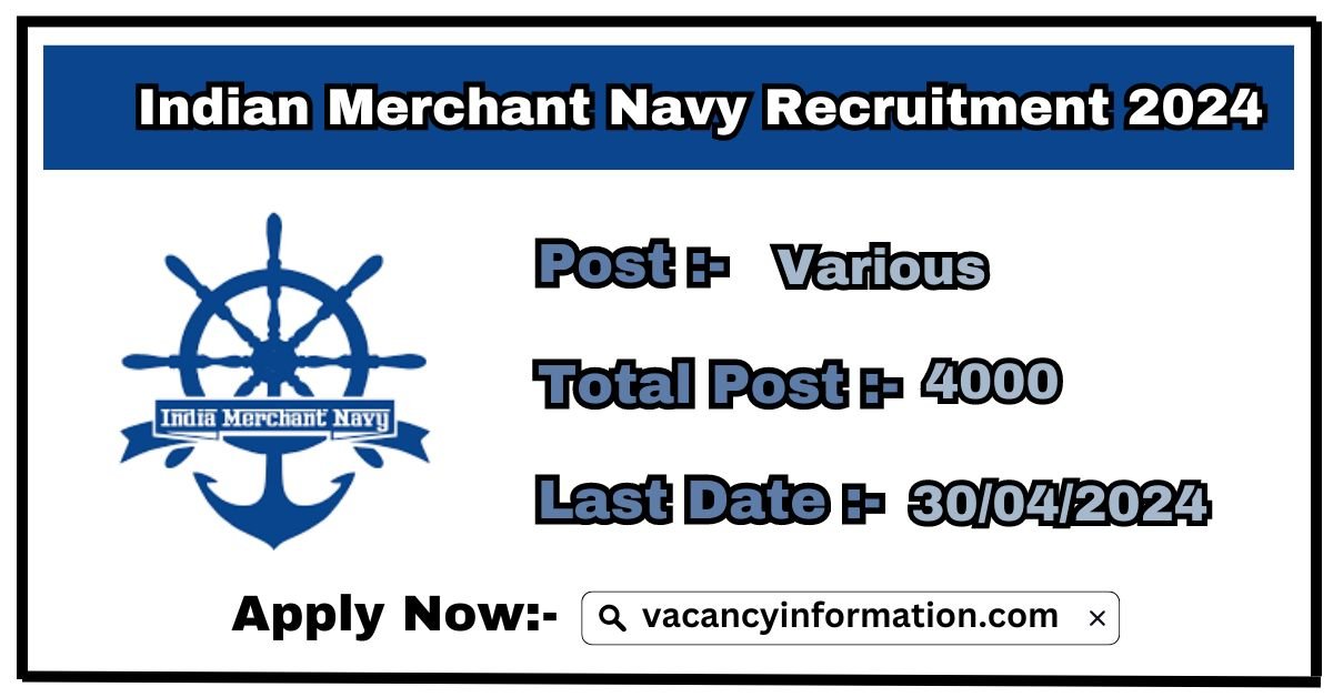 Indian Merchant Navy Recruitment 2024 