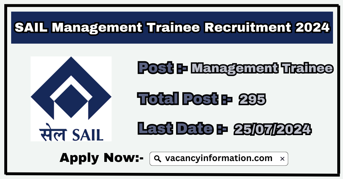 SAIL Management Trainee Recruitment 2024