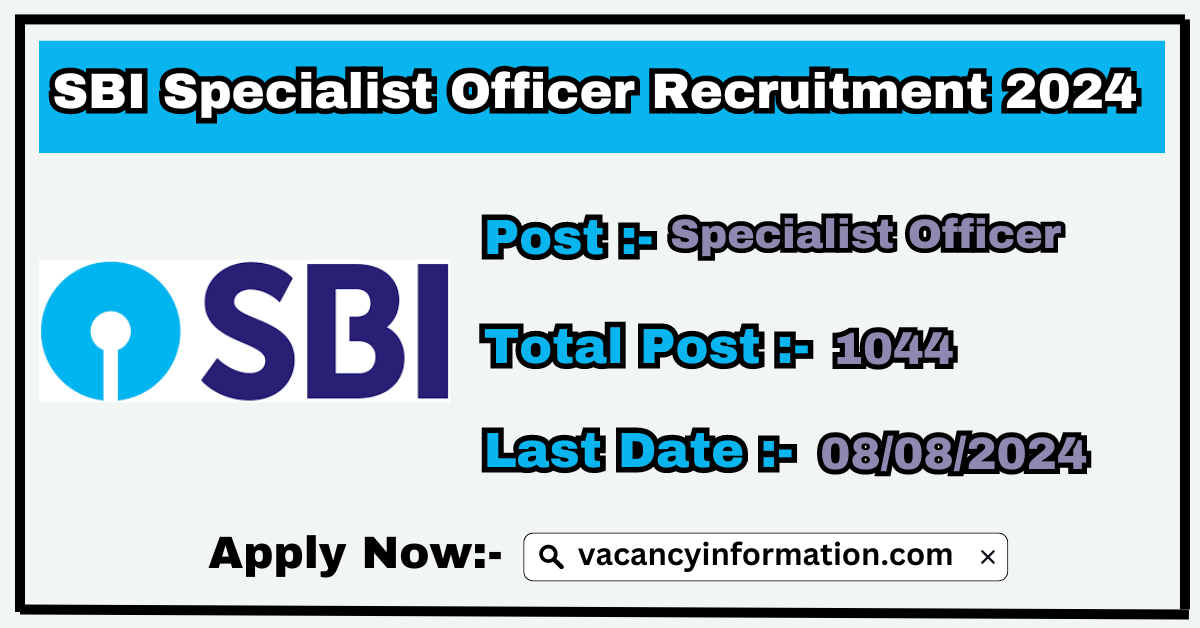 SBI Specialist Officer Recruitment 2024