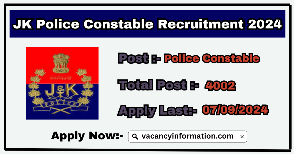 JK Police Constable Recruitment 2024