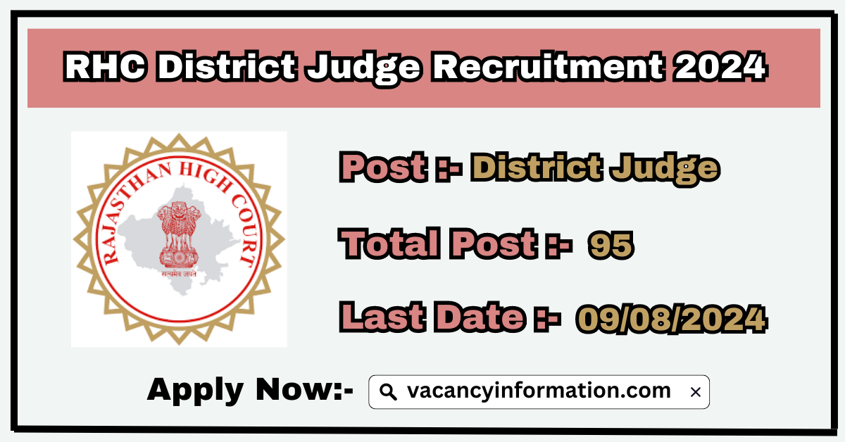 Rajasthan High Court RHC District Judge Recruitment 2024