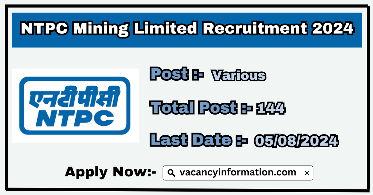 NTPC Mining Limited Recruitment 2024