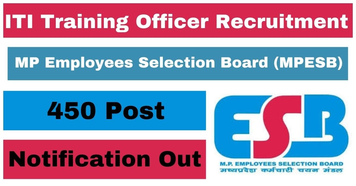 MPESB ITI Training Officer Online Form 2024