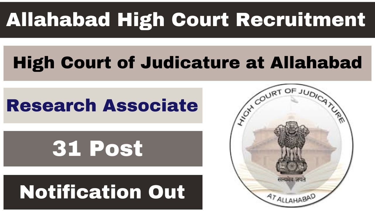 UP High Court Research Associate Online Form 2024