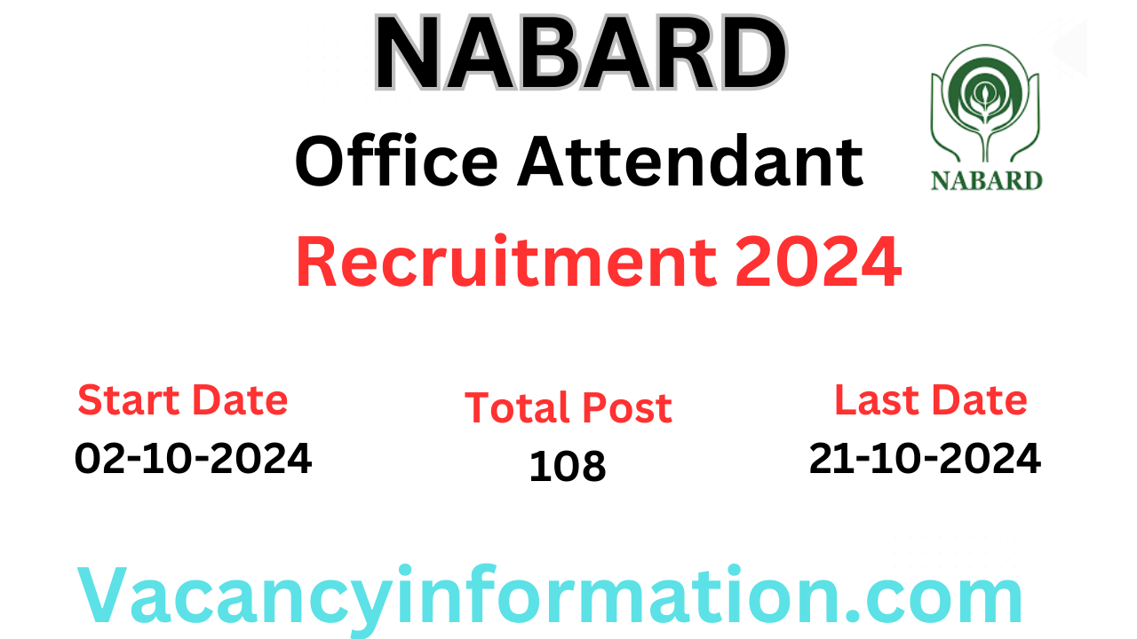 NABARD Office Attendant Recruitment 2024