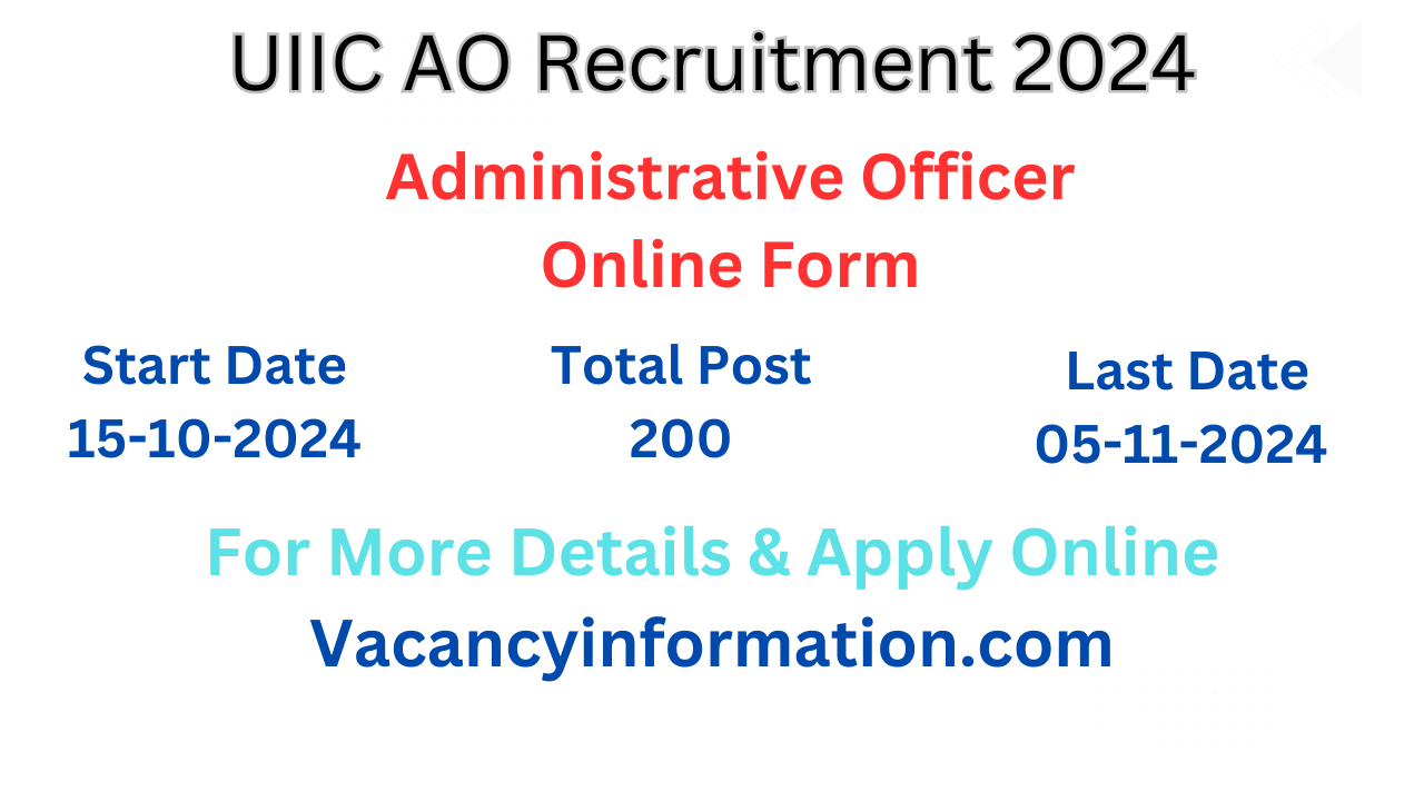 UIIC AO Recruitment 2024