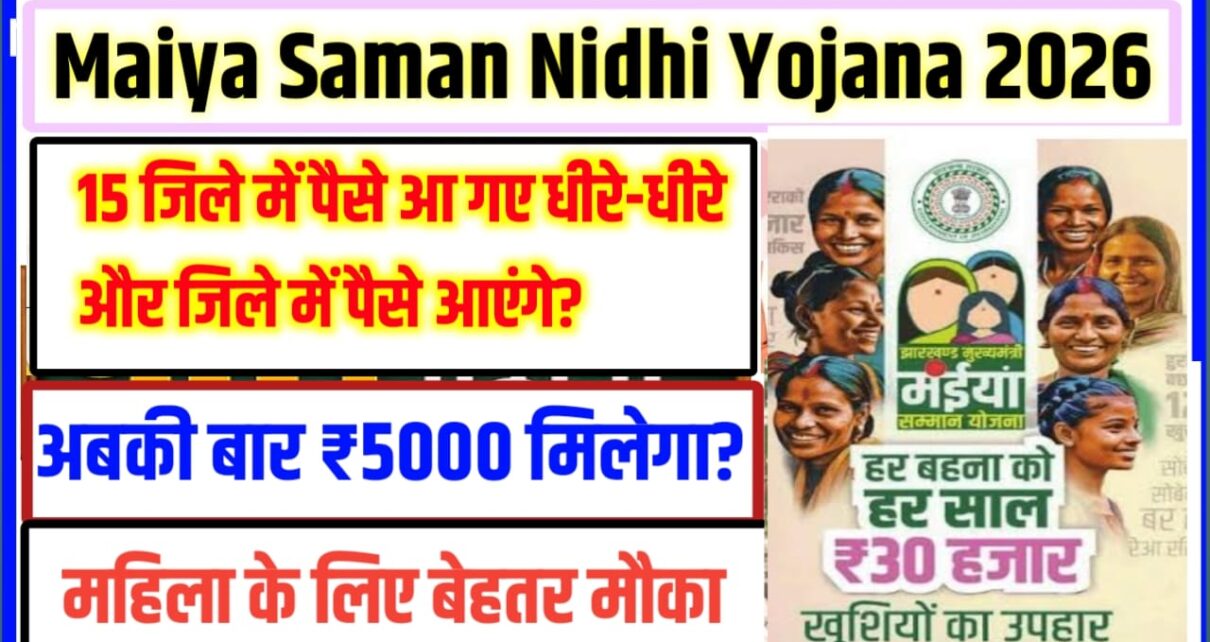 Maiya Saman Nidhi Yojana 18th kist kab Aayega